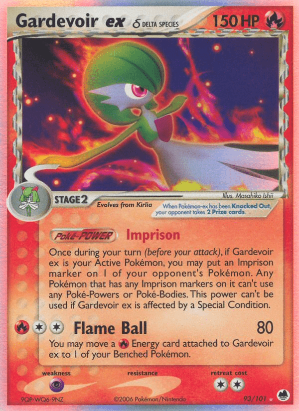 Gardevoir ex (93/101) (Delta Species) [EX: Dragon Frontiers] Pokemon Single Pokémon  | Multizone: Comics And Games