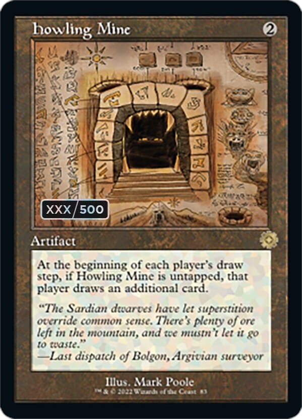 Howling Mine (Retro Schematic) (Serial Numbered) [The Brothers' War Retro Artifacts] MTG Single Magic: The Gathering  | Multizone: Comics And Games