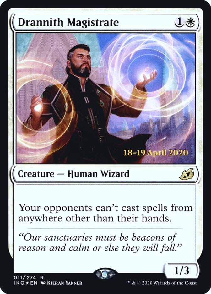 Drannith Magistrate [Ikoria: Lair of Behemoths Prerelease Promos] MTG Single Magic: The Gathering  | Multizone: Comics And Games