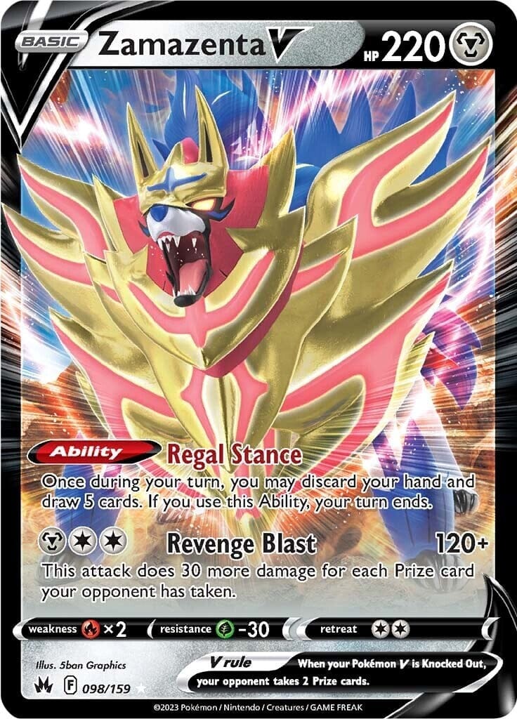Zamazenta V (098/159) [Sword & Shield: Crown Zenith] Pokemon Single Pokémon  | Multizone: Comics And Games