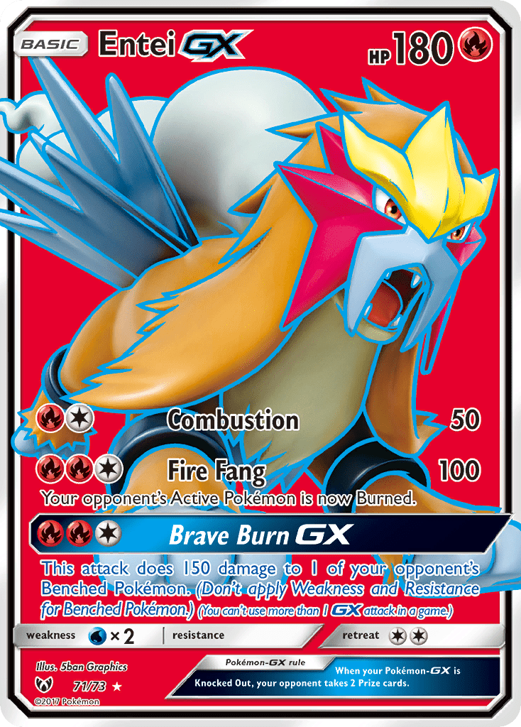 Entei GX (71/73) [Sun & Moon: Shining Legends] Pokemon Single Pokémon  | Multizone: Comics And Games