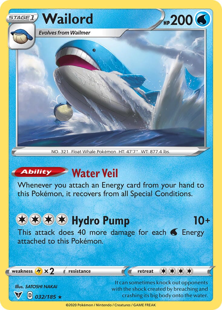 Wailord (032/185) [Sword & Shield: Vivid Voltage] Pokemon Single Pokémon  | Multizone: Comics And Games