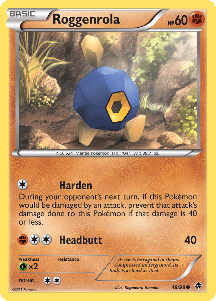 Roggenrola (49/98) [Black & White: Emerging Powers] Pokemon Single Pokémon  | Multizone: Comics And Games