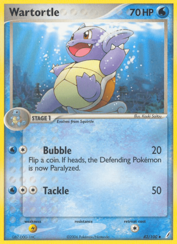 Wartortle (42/100) [EX: Crystal Guardians] Pokemon Single Pokémon  | Multizone: Comics And Games