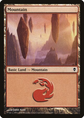 Mountain (242a) [Zendikar] MTG Single Magic: The Gathering  | Multizone: Comics And Games