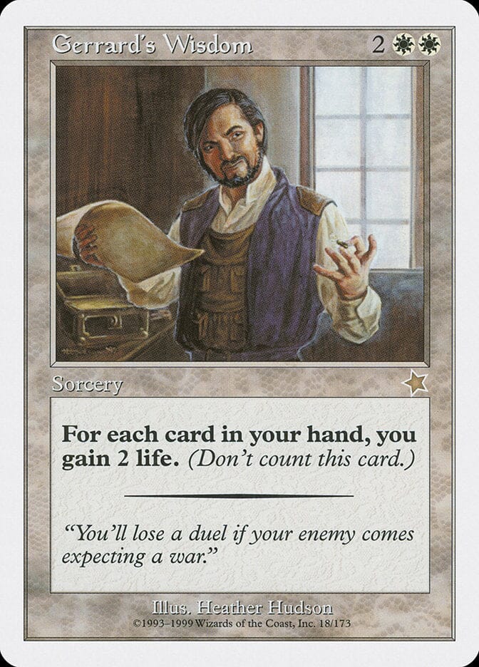 Gerrard's Wisdom [Starter 1999] MTG Single Magic: The Gathering  | Multizone: Comics And Games