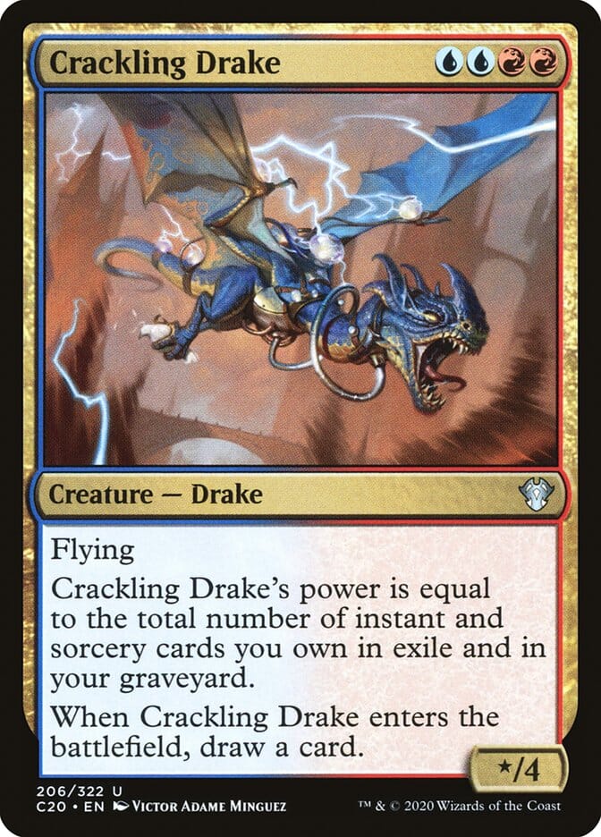 Crackling Drake [Commander 2020] MTG Single Magic: The Gathering  | Multizone: Comics And Games