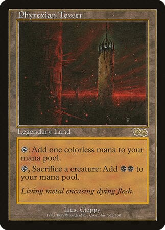 Phyrexian Tower [Urza's Saga] MTG Single Magic: The Gathering  | Multizone: Comics And Games