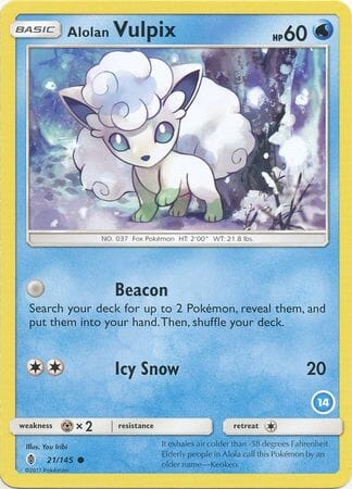 Alolan Vulpix (21/145) (Deck Exclusive #14) [Sun & Moon: Trainer Kit - Alolan Ninetales] Pokemon Single Pokémon  | Multizone: Comics And Games