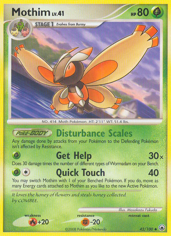 Mothim (42/100) [Diamond & Pearl: Majestic Dawn] Pokemon Single Pokémon  | Multizone: Comics And Games