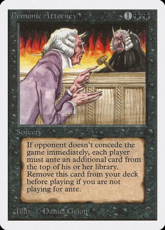 Demonic Attorney [Unlimited Edition] MTG Single Magic: The Gathering  | Multizone: Comics And Games