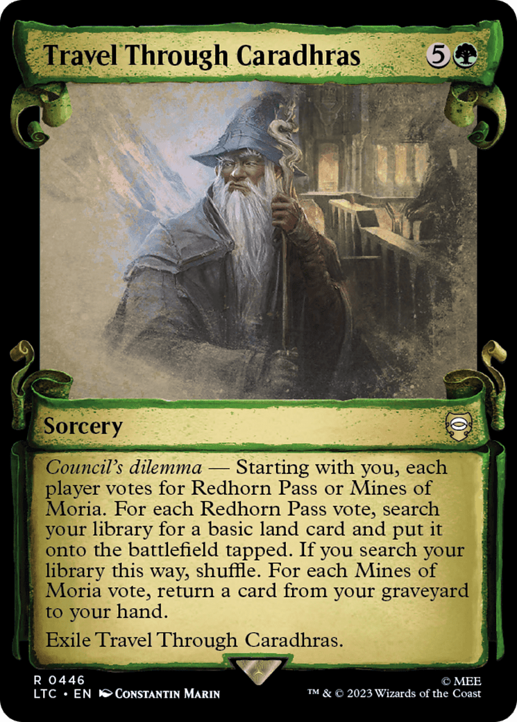Travel Through Caradhras [The Lord of the Rings: Tales of Middle-Earth Commander Showcase Scrolls] MTG Single Magic: The Gathering  | Multizone: Comics And Games