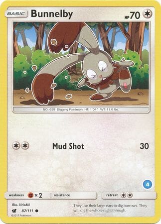 Bunnelby (87/111) (Deck Exclusive #4) [Sun & Moon: Trainer Kit - Alolan Ninetales] Pokemon Single Pokémon  | Multizone: Comics And Games