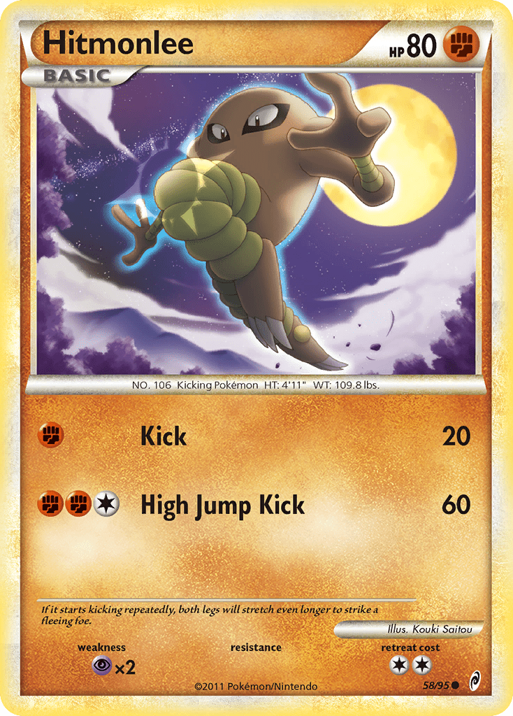 Hitmonlee (58/95) [HeartGold & SoulSilver: Call of Legends] Pokemon Single Pokémon  | Multizone: Comics And Games