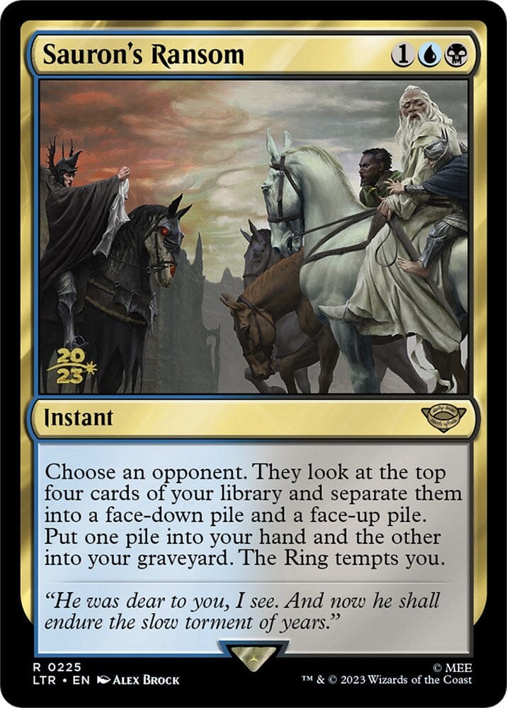 Sauron's Ransom [The Lord of the Rings: Tales of Middle-Earth Prerelease Promos] MTG Single Magic: The Gathering  | Multizone: Comics And Games