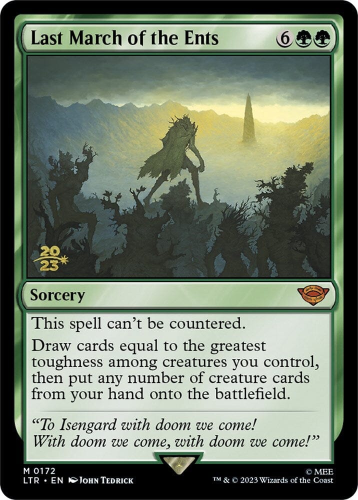 Last March of the Ents [The Lord of the Rings: Tales of Middle-Earth Prerelease Promos] MTG Single Magic: The Gathering  | Multizone: Comics And Games