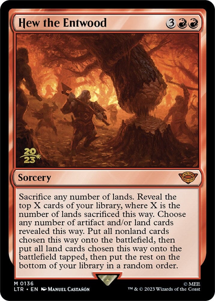 Hew the Entwood [The Lord of the Rings: Tales of Middle-Earth Prerelease Promos] MTG Single Magic: The Gathering  | Multizone: Comics And Games