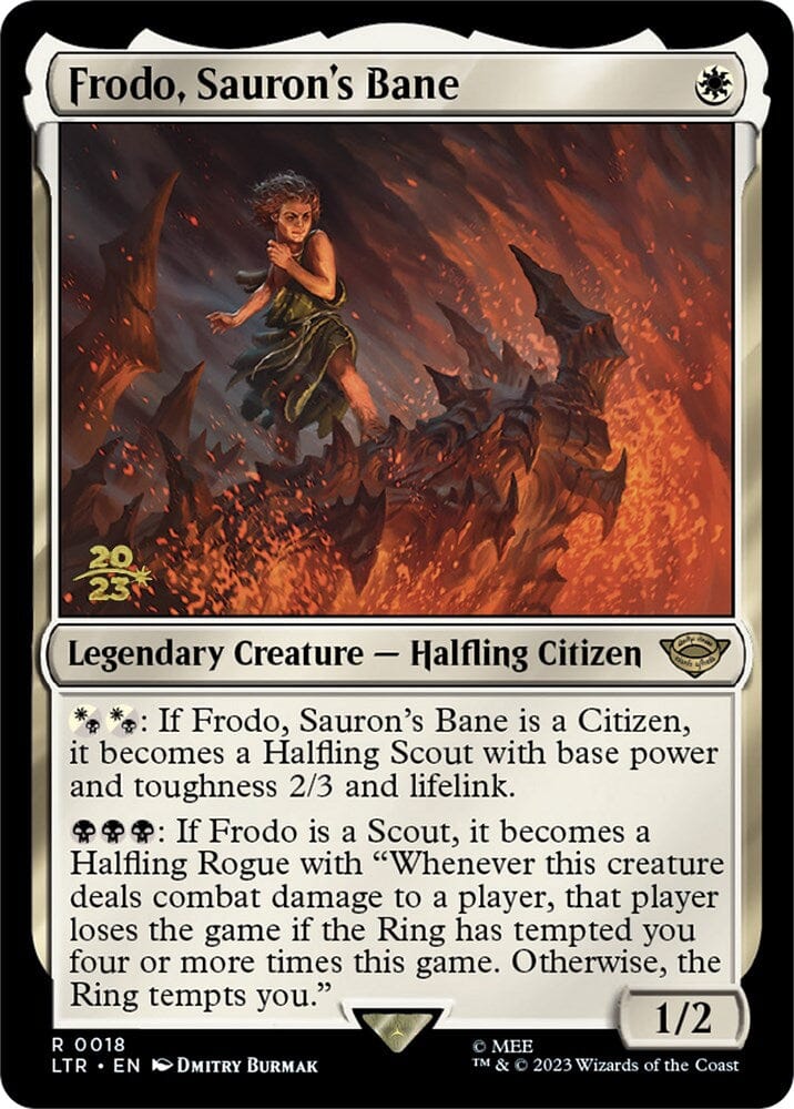 Frodo, Sauron's Bane [The Lord of the Rings: Tales of Middle-Earth Prerelease Promos] MTG Single Magic: The Gathering  | Multizone: Comics And Games
