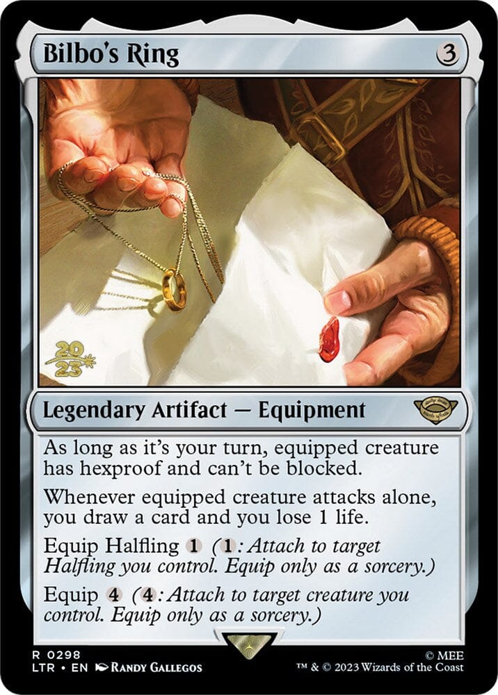 Bilbo's Ring [The Lord of the Rings: Tales of Middle-Earth Prerelease Promos] MTG Single Magic: The Gathering  | Multizone: Comics And Games