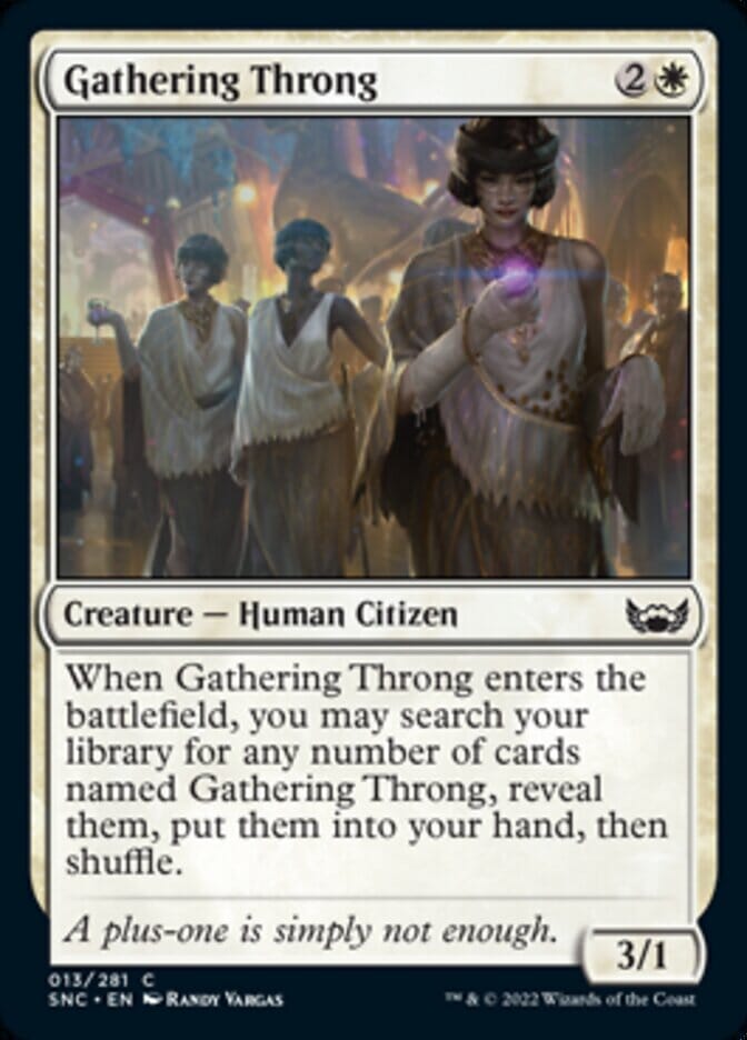 Gathering Throng [Streets of New Capenna] MTG Single Magic: The Gathering  | Multizone: Comics And Games