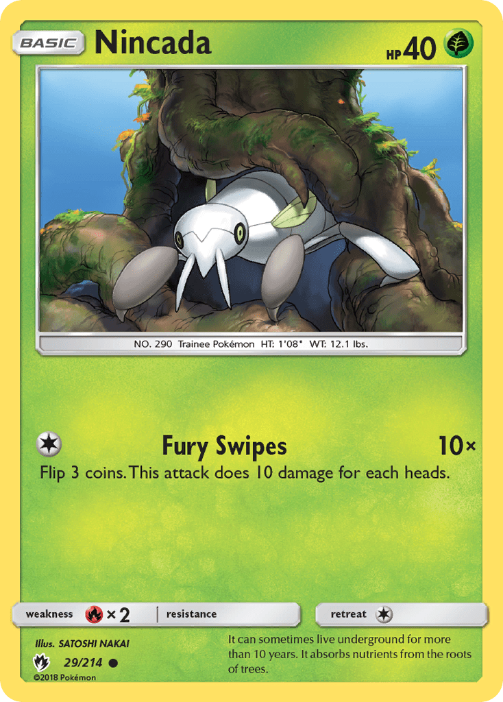Nincada (29/214) [Sun & Moon: Lost Thunder] Pokemon Single Pokémon  | Multizone: Comics And Games