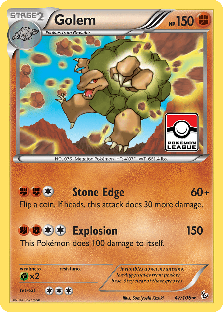 Golem (47/106) [XY: Flashfire] Pokemon Single Pokémon  | Multizone: Comics And Games