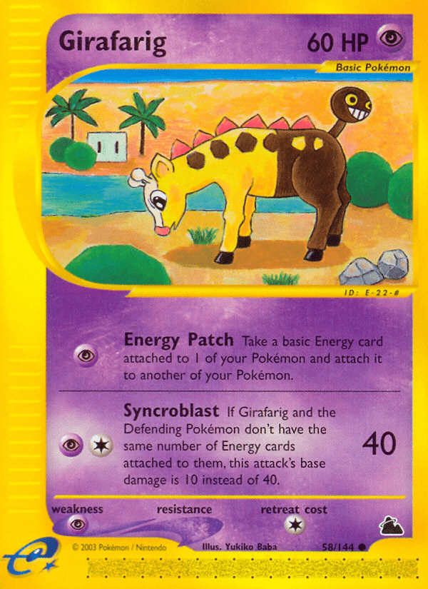 Girafarig (58/144) [Skyridge] Pokemon Single Pokémon  | Multizone: Comics And Games