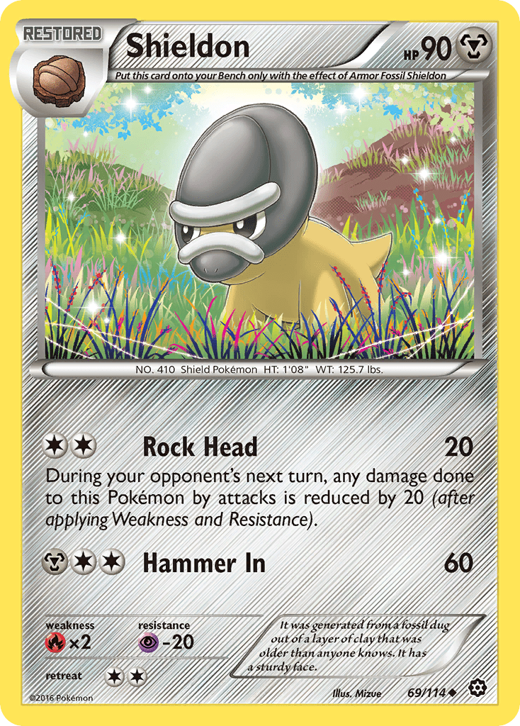 Shieldon (69/114) [XY: Steam Siege] Pokemon Single Pokémon  | Multizone: Comics And Games