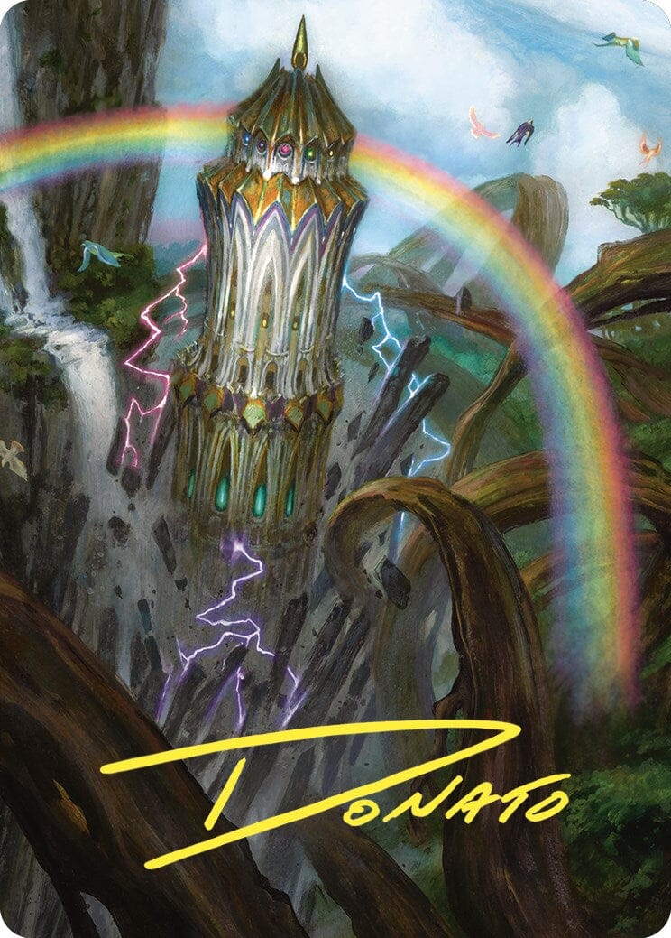 Command Tower Art Card (Gold-Stamped Signature) [Commander Masters Art Series] MTG Single Magic: The Gathering  | Multizone: Comics And Games