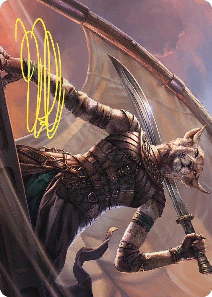 Mirri, Weatherlight Duelist Art Card (Gold-Stamped Signature) [Commander Masters Art Series] MTG Single Magic: The Gathering  | Multizone: Comics And Games