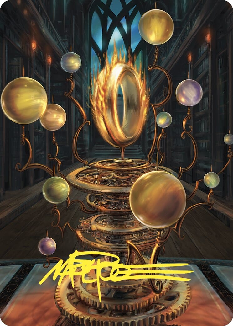 Sol Ring Art Card (Gold-Stamped Signature) [Commander Masters Art Series] MTG Single Magic: The Gathering  | Multizone: Comics And Games