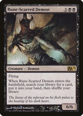 Rune-Scarred Demon [Magic 2012] MTG Single Magic: The Gathering  | Multizone: Comics And Games