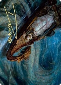 Funeral Longboat Art Card (Gold-Stamped Signature) [Kaldheim: Art Series] MTG Single Magic: The Gathering  | Multizone: Comics And Games