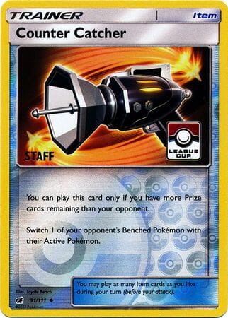 Counter Catcher (91/111) (League Promo Staff) [Sun & Moon: Crimson Invasion] Pokemon Single Pokémon  | Multizone: Comics And Games