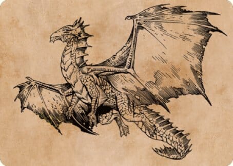 Ancient Bronze Dragon Art Card (58) [Commander Legends: Battle for Baldur's Gate Art Series] MTG Single Magic: The Gathering  | Multizone: Comics And Games