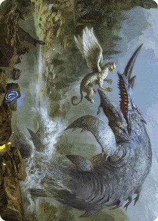 Horned Loch-Whale Art Card [Wilds of Eldraine Art Series] MTG Single Magic: The Gathering  | Multizone: Comics And Games