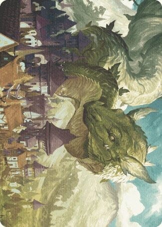 Beanstalk Wurm Art Card [Wilds of Eldraine Art Series] MTG Single Magic: The Gathering  | Multizone: Comics And Games