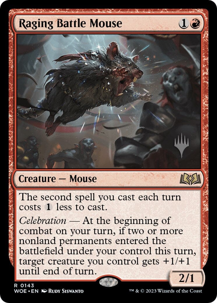 Raging Battle Mouse (Promo Pack) [Wilds of Eldraine Promos] MTG Single Magic: The Gathering  | Multizone: Comics And Games