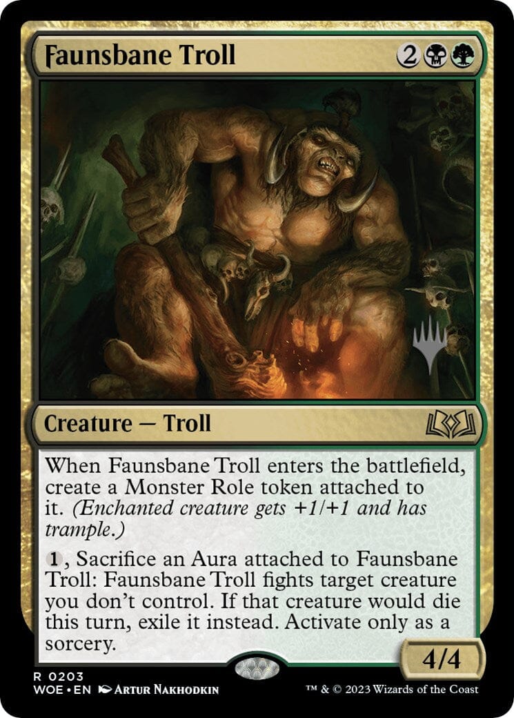 Faunsbane Troll (Promo Pack) [Wilds of Eldraine Promos] MTG Single Magic: The Gathering  | Multizone: Comics And Games