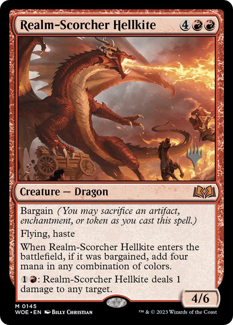 Realm-Scorcher Hellkite (Promo Pack) [Wilds of Eldraine Promos] MTG Single Magic: The Gathering  | Multizone: Comics And Games