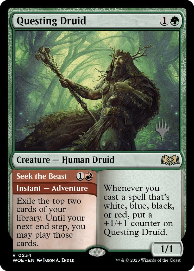 Questing Druid (Promo Pack) [Wilds of Eldraine Promos] MTG Single Magic: The Gathering  | Multizone: Comics And Games