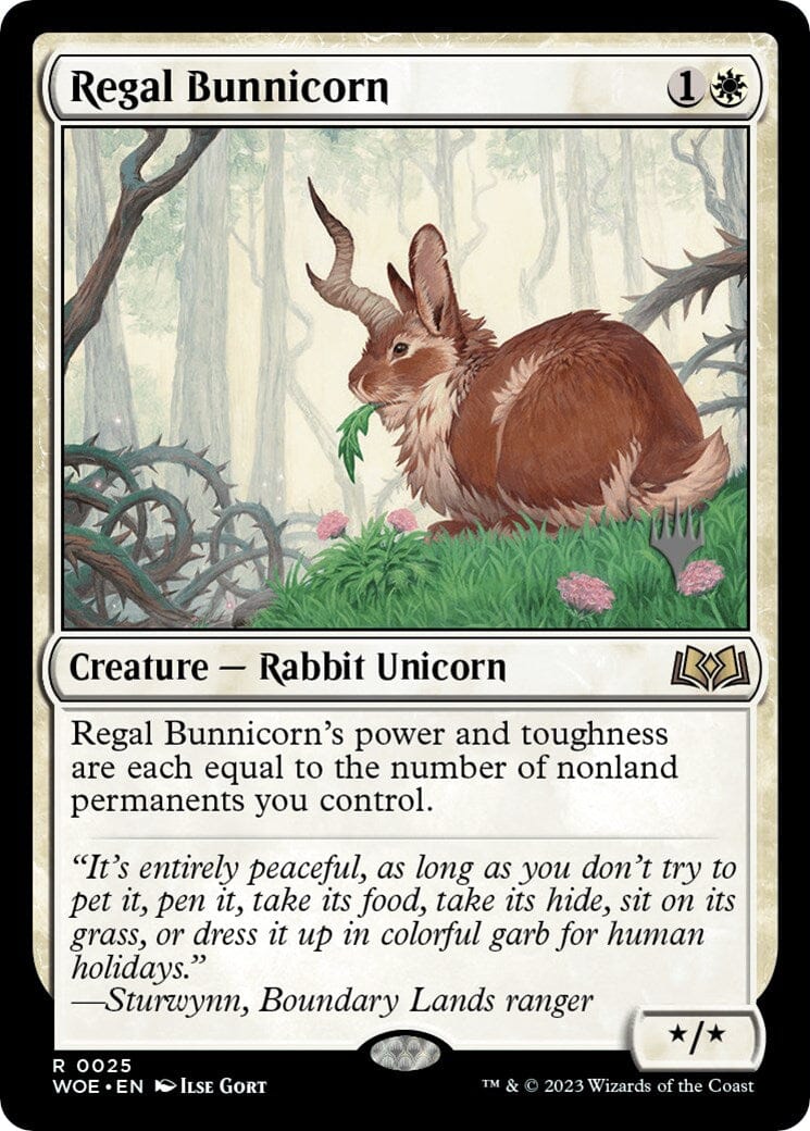 Regal Bunnicorn (Promo Pack) [Wilds of Eldraine Promos] MTG Single Magic: The Gathering  | Multizone: Comics And Games