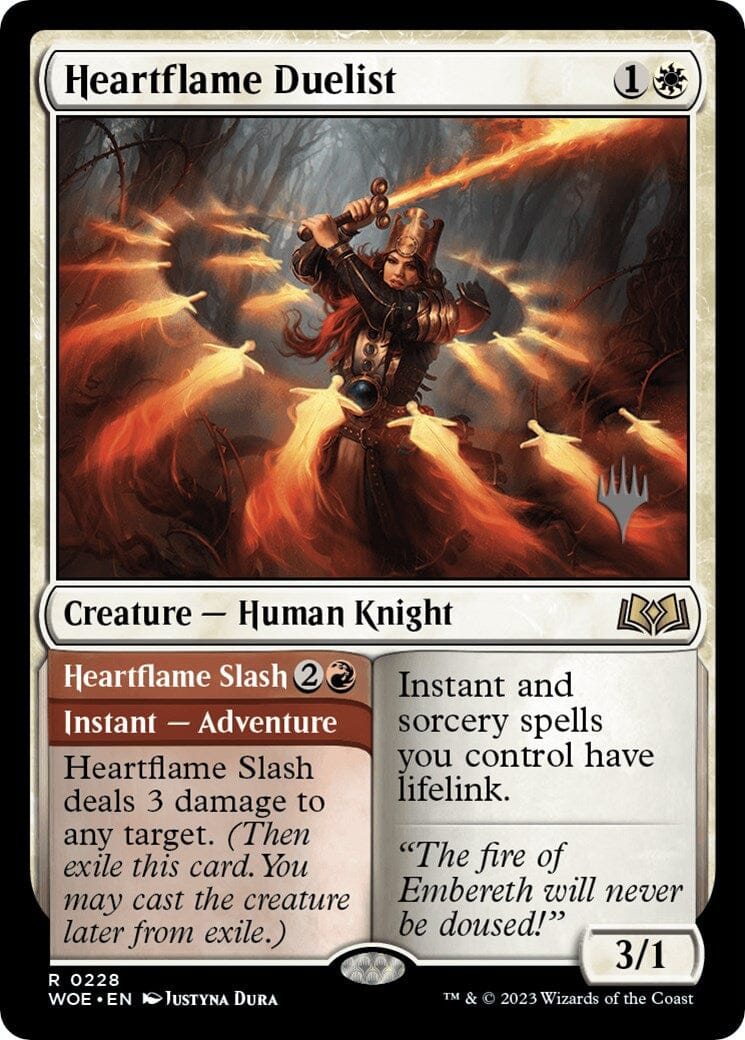 Heartflame Duelist // Heatflame Duelist (Promo Pack) [Wilds of Eldraine Promos] MTG Single Magic: The Gathering  | Multizone: Comics And Games