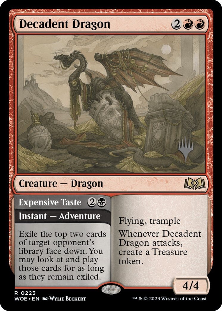 Decadent Dragon // Expensive Taste (Promo Pack) [Wilds of Eldraine Promos] MTG Single Magic: The Gathering  | Multizone: Comics And Games