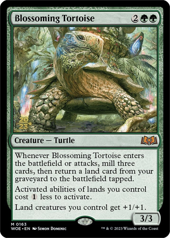 Blossoming Tortoise [Wilds of Eldraine Prerelease Promos] MTG Single Magic: The Gathering  | Multizone: Comics And Games