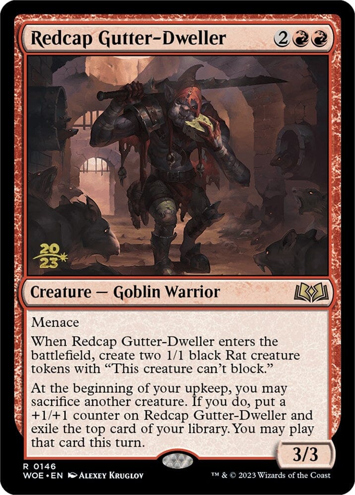 Redcap Gutter-Dweller [Wilds of Eldraine Prerelease Promos] MTG Single Magic: The Gathering  | Multizone: Comics And Games