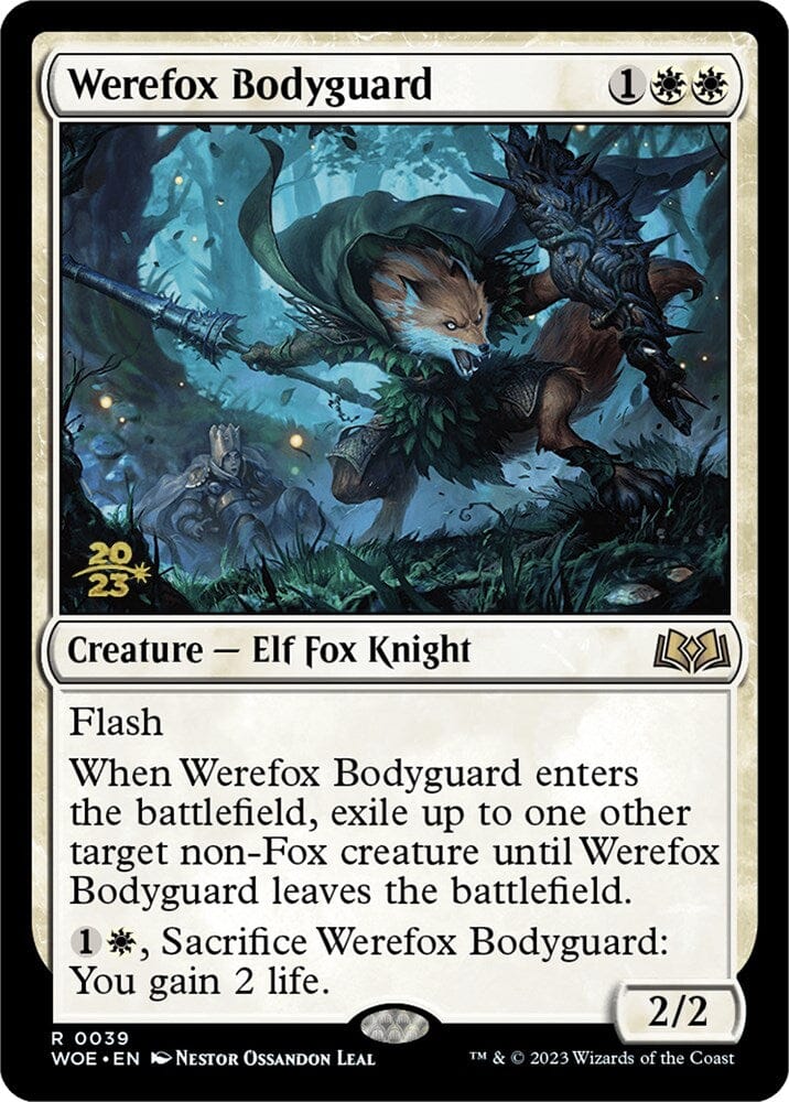 Werefox Bodyguard [Wilds of Eldraine Prerelease Promos] MTG Single Magic: The Gathering  | Multizone: Comics And Games