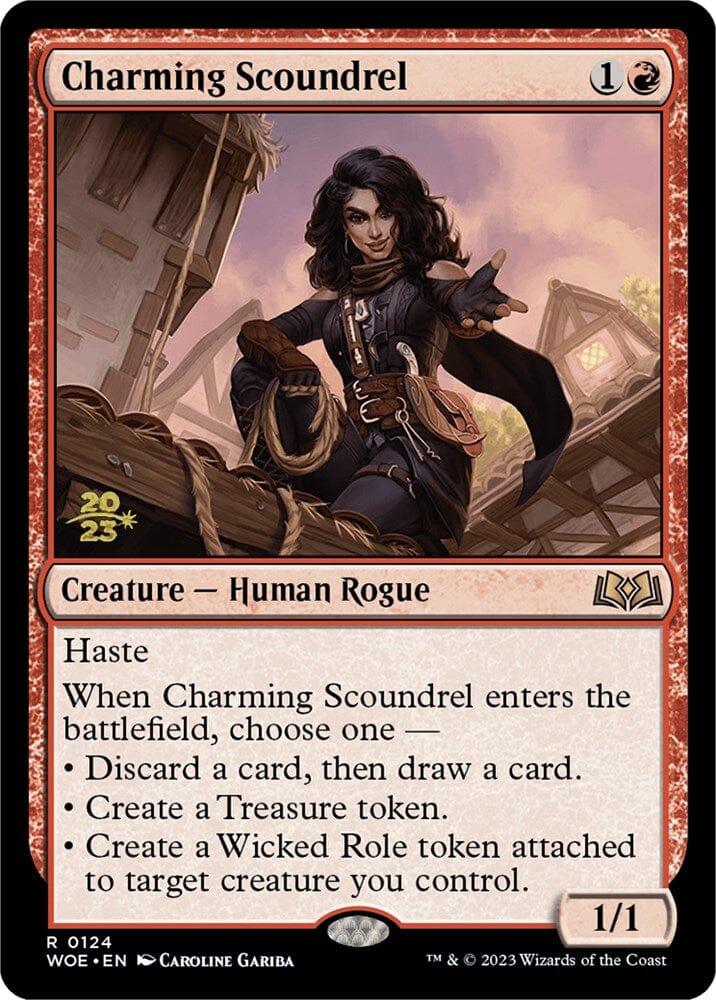 Charming Scoundrel [Wilds of Eldraine Prerelease Promos] MTG Single Magic: The Gathering  | Multizone: Comics And Games