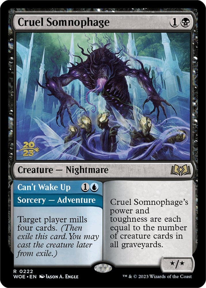 Cruel Somnophage // Can't Wake Up [Wilds of Eldraine Prerelease Promos] MTG Single Magic: The Gathering  | Multizone: Comics And Games
