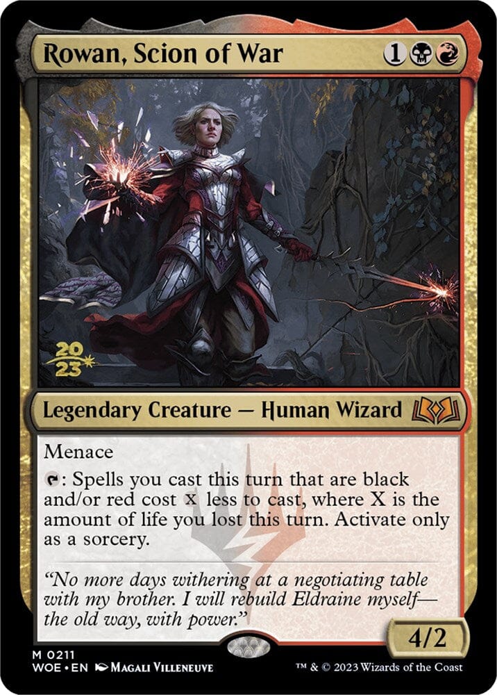 Rowan, Scion of War [Wilds of Eldraine Prerelease Promos] MTG Single Magic: The Gathering  | Multizone: Comics And Games